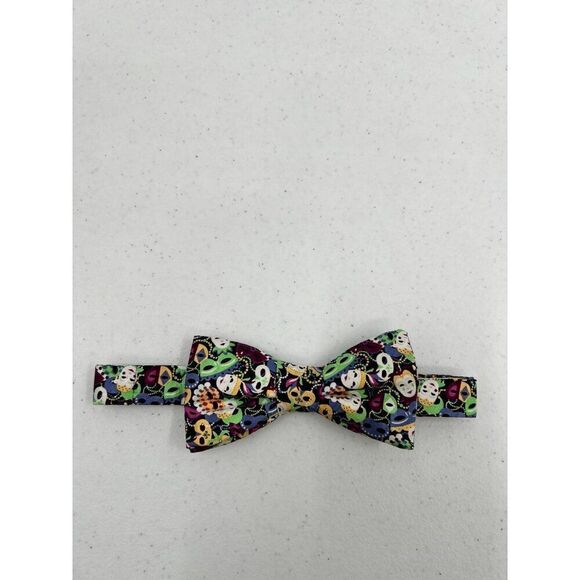 Beau Ties Ltd. Of Vermont Hand Sewn Silk Bow Tie With Colorful Masquerade Mask P - Picture 4 of 7